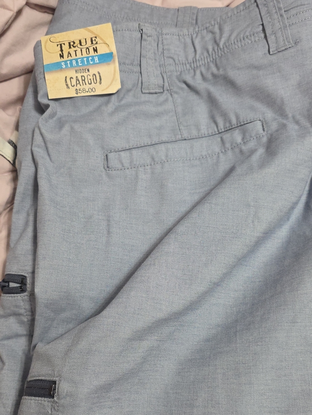 True Nation Stretch Hidden Cargo Pants - Light Gray 52